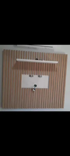 Painel madeira dupla ripado