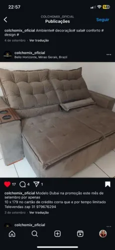 Sofá Cama Modelo Dubai - Promoção Imperdível!