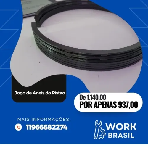 Jogo de Aneis do pistão compressor Betico e Work Air