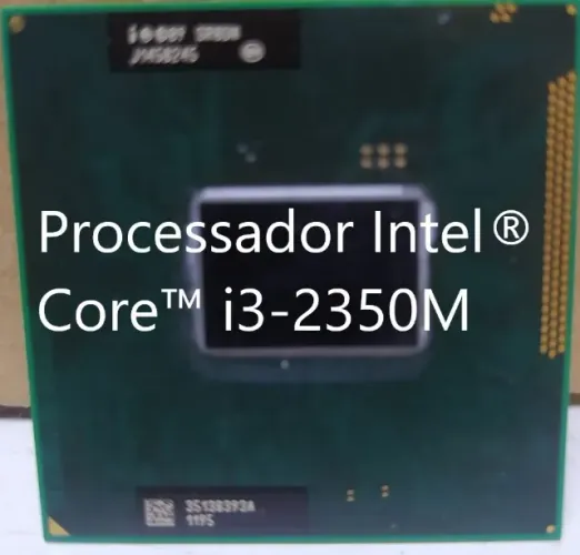 Processador Intel Core i3-2350M FF *5906 de 2 núcleos e 2.3GHz de frequência com gr