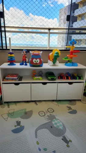 Organizador infantil 3 baús em MDF