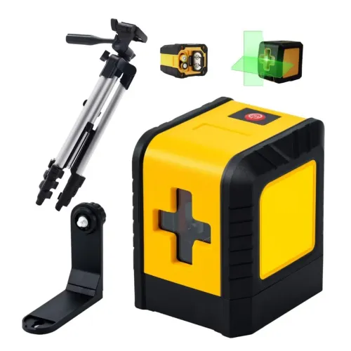 Nível a Laser Verde Profissional com Tripé Auto nivelante 2 Linhas à Bateria + Maleta.