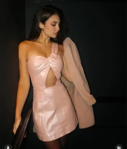 Vestido couro Charth