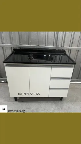 Pia Marmorite 1METRO - Entrego Montado