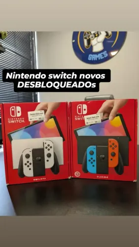 Nintendo switch oled desbloqueado novos