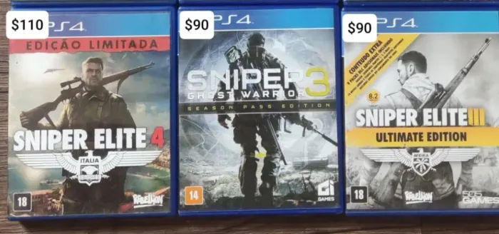 Coleção Sniper Elite (Faço envio)