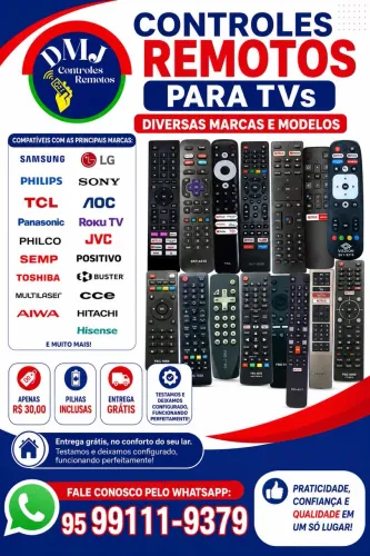 Controles remoto pra tv