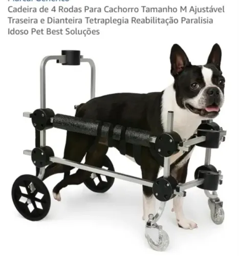 Cadeira de rodas sem uso para pet tamanho médio