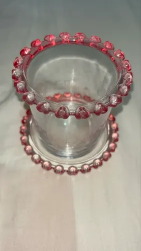 Porta colher com mini travessa de cristal lyor