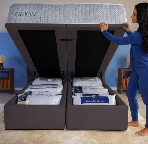 Cama baú de casal Ortobom 