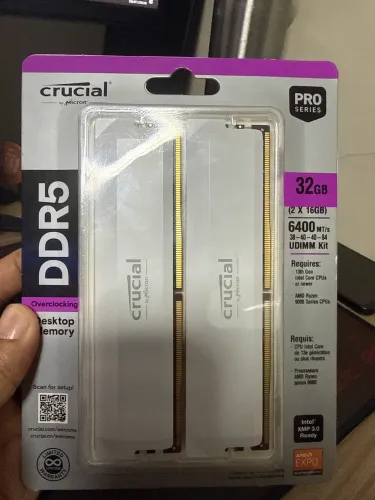 Kit 2x16GB RAM crucial DDR5 6400mhz 32GB