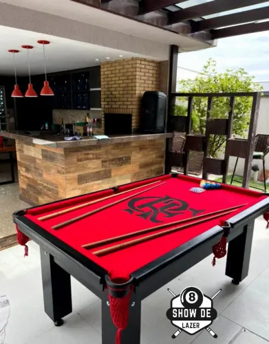 Sinuca Personalizada CRF Fundo Vermelho 