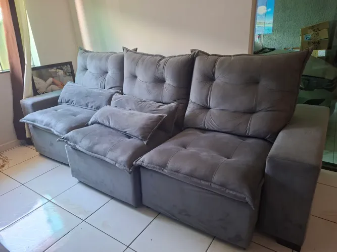 Sofá 3 metros retratil e reclinável
