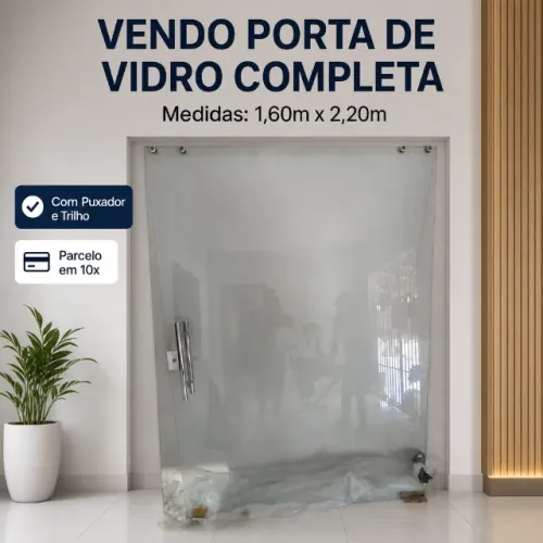 Porta de Vidro Completa