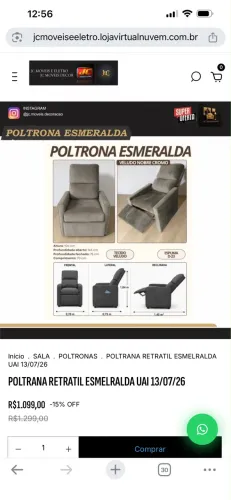 POLTRONA ESMERALDA RECLINÁVEL
