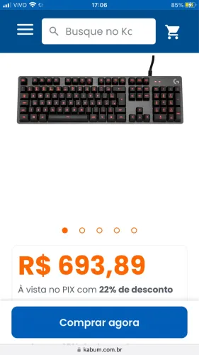 Teclado gamer logitech g413 carbon