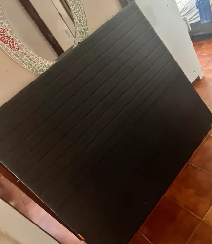 Cabeceira Emma em Linho Cinza - Casal | 138 x 122 cm | Excelente Estado