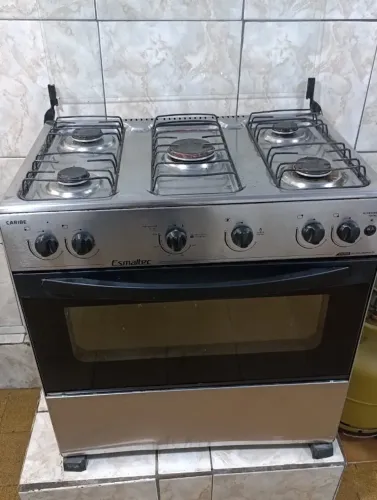 Título: Fogão Esmaltec Caribe 5 Bocas - Usado e Funcional