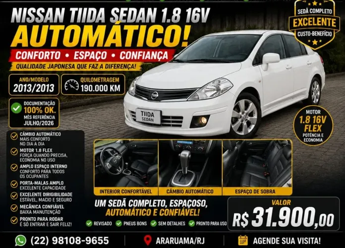 Nissan Tiida Sedan 1.8 16V Flex Fuel 4P Aut. 2013