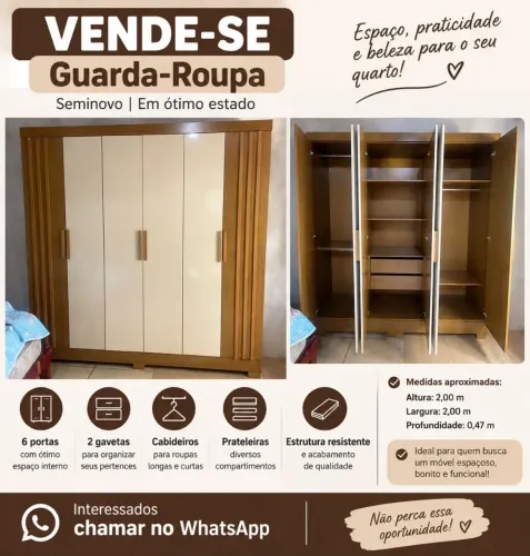 Vende-se guarda roupa