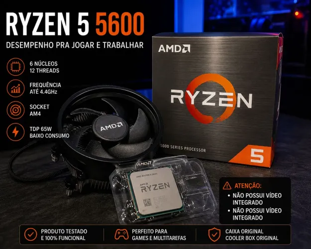 Ryzen 5 5600+caixa+cooler box original