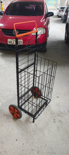 Carrinho de feira estoque reforçado feito de Gradil emborrachado rodas de borracha macia
