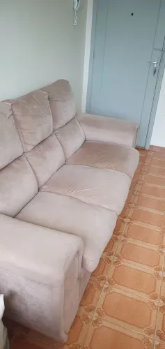 Sofá de 3 lugares tecido Suede 