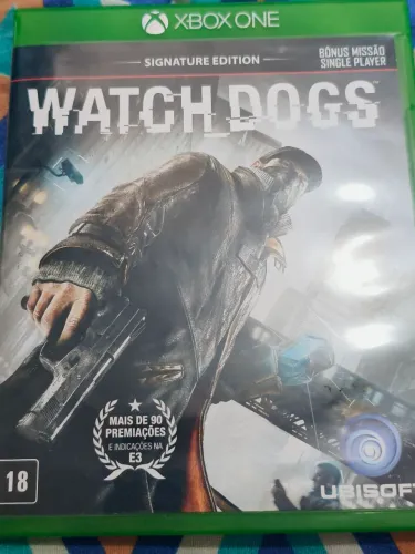 Watch_Dogs 1 Signature Edition para Xbox one com encarte de anúncio ne usado 