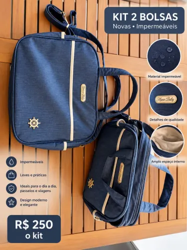 Kit 2 Bolsas Baby - Novas e Impermeáveis