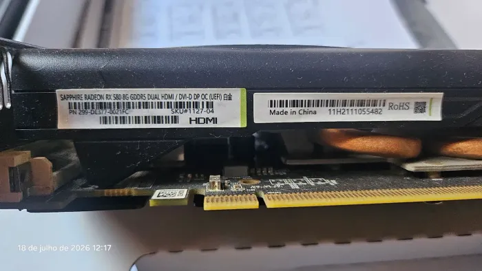 Placa vídeo RX 580