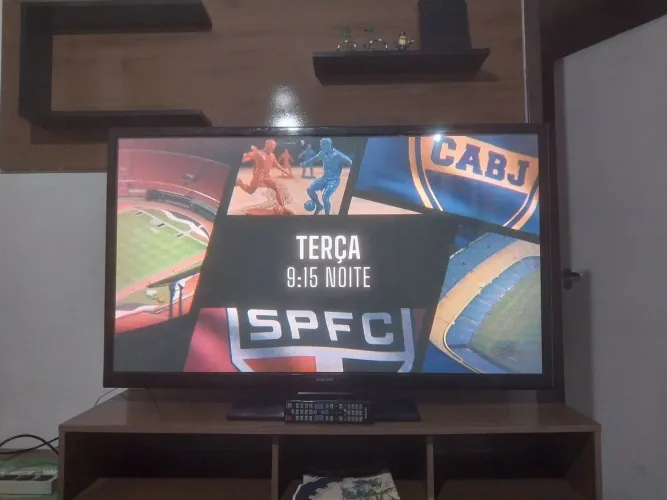 Vendo TV de 55 polegadas,controle original mas suporte novo na caixa