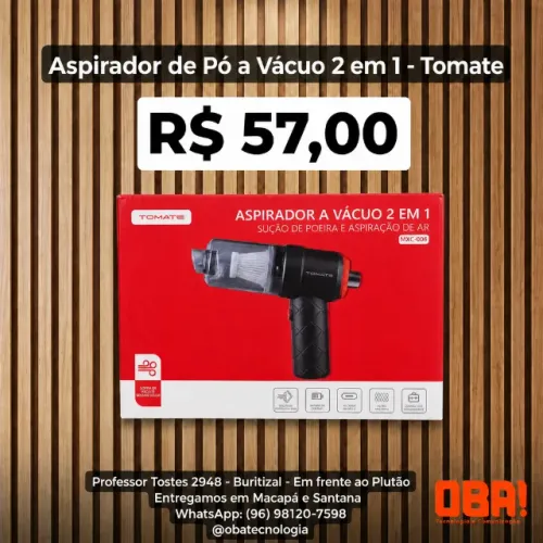 Aspirador de pó a vácuo 2 em 1 - Tomate