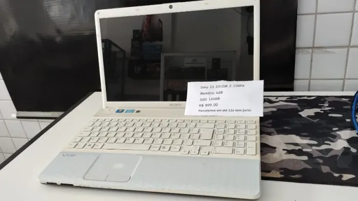 Notebook Sony I3 2310M 2,10Ghz Memória 6GB SSD 120GB