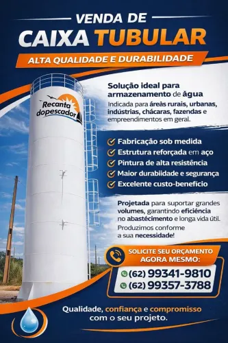 Caixa D'água tubular 25.000 mil litros 