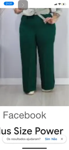 Calça verde plus