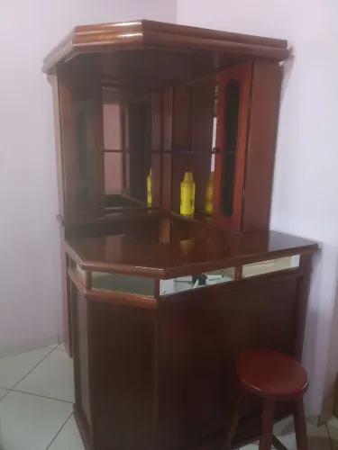Bar Adega de madeira quina de sala