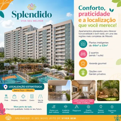 Seu novo lar em uma das localizações mais valorizadas de Maceió! Viva com conforto, pratic