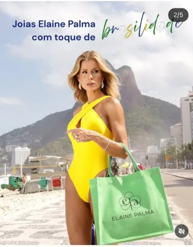 Bolsa e chapéu de praia Elaine Palma tamanho G