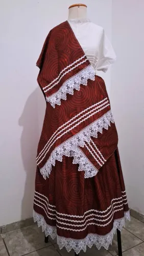 Conjunto de saia, torço e pano da costa candomblé umbanda jurema sagrada axé 