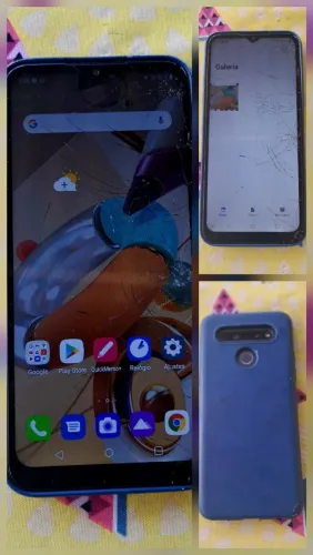 LG k41s está trincada não acompanha carregar somente interessadaos