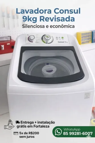 Máquina de Lavar Consul 9kg - moderna e econômica