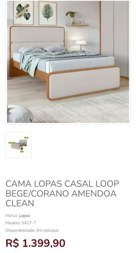 Cama Casal Loop Dispositivo Antirruído/Painel-Cabeceira Arredondada/Oferta Ler Descrição
