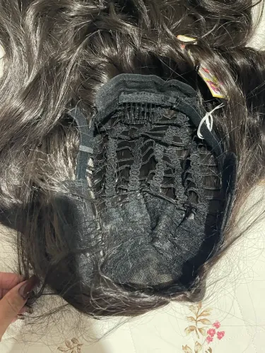 Vendo Lace Peruca De Cabelo Ondulado Sem Franja De Fibra Orgânica Preta Longa 60cm