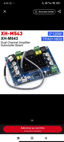 Amplificador de som tpa3116