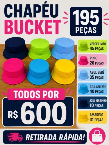Vendo 195 peças chapéu Bucket