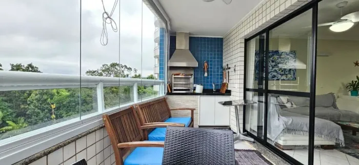 Apartamento com 3 dormitórios para alugar, 102 m² dia - Riviera de São Lourenço - Bertioga