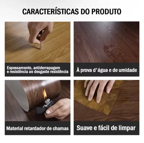 Piso Vinilico Autocolante 71 placas Novas