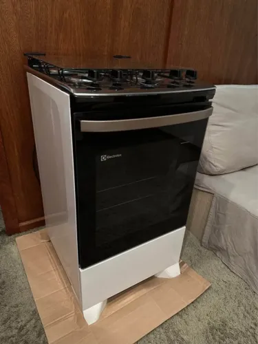 Fogão 4 Bocas Electrolux Inox Branco Efficient FE4IW - Bivolt
