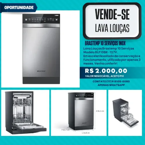 Lava Louças Brastemp 10 Serviços (INOX)