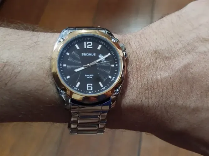 Relógio Seculus All Stainless Steel water resistant 5 atm